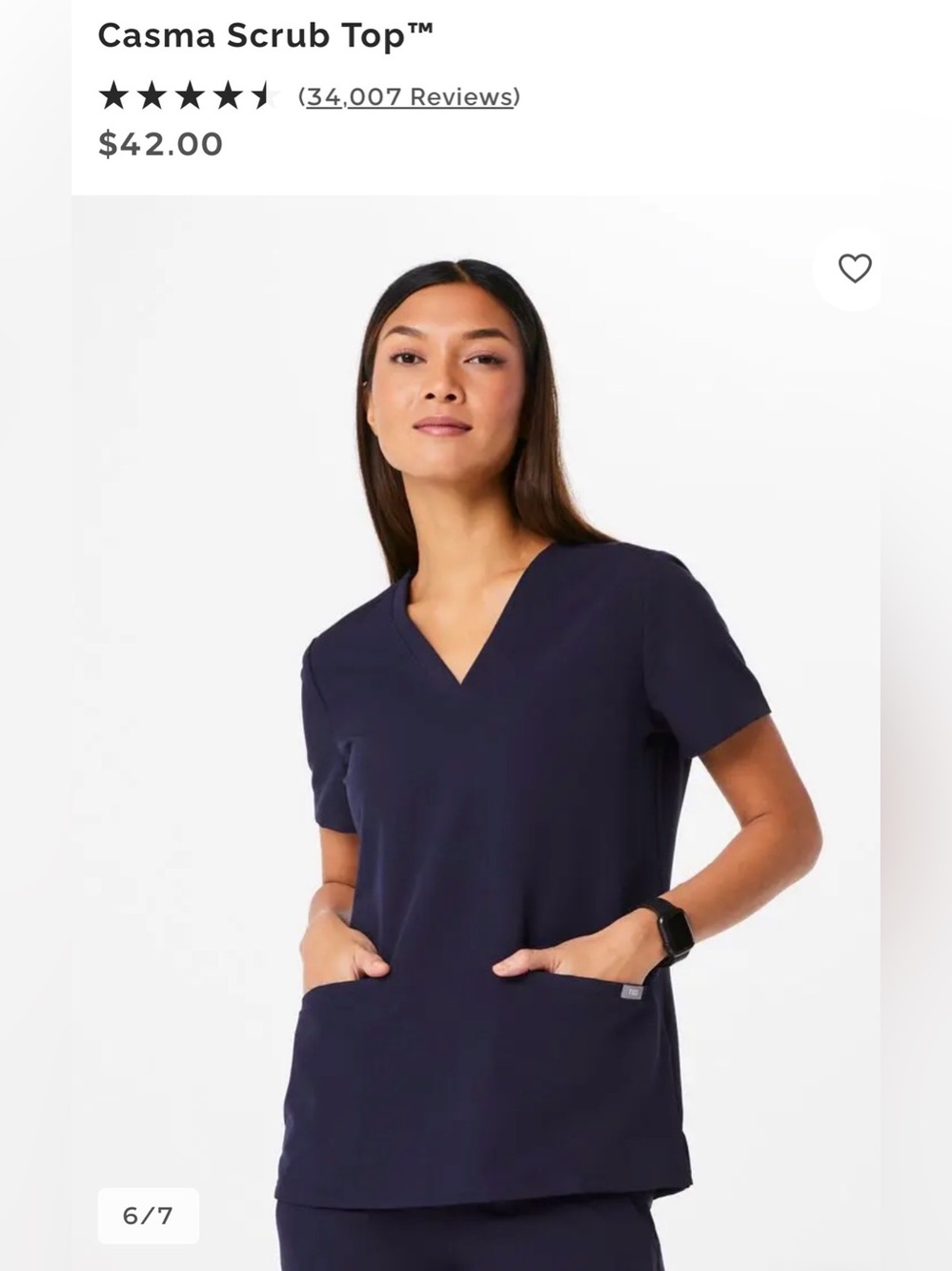 Figs- Casma Women's Top in Navy